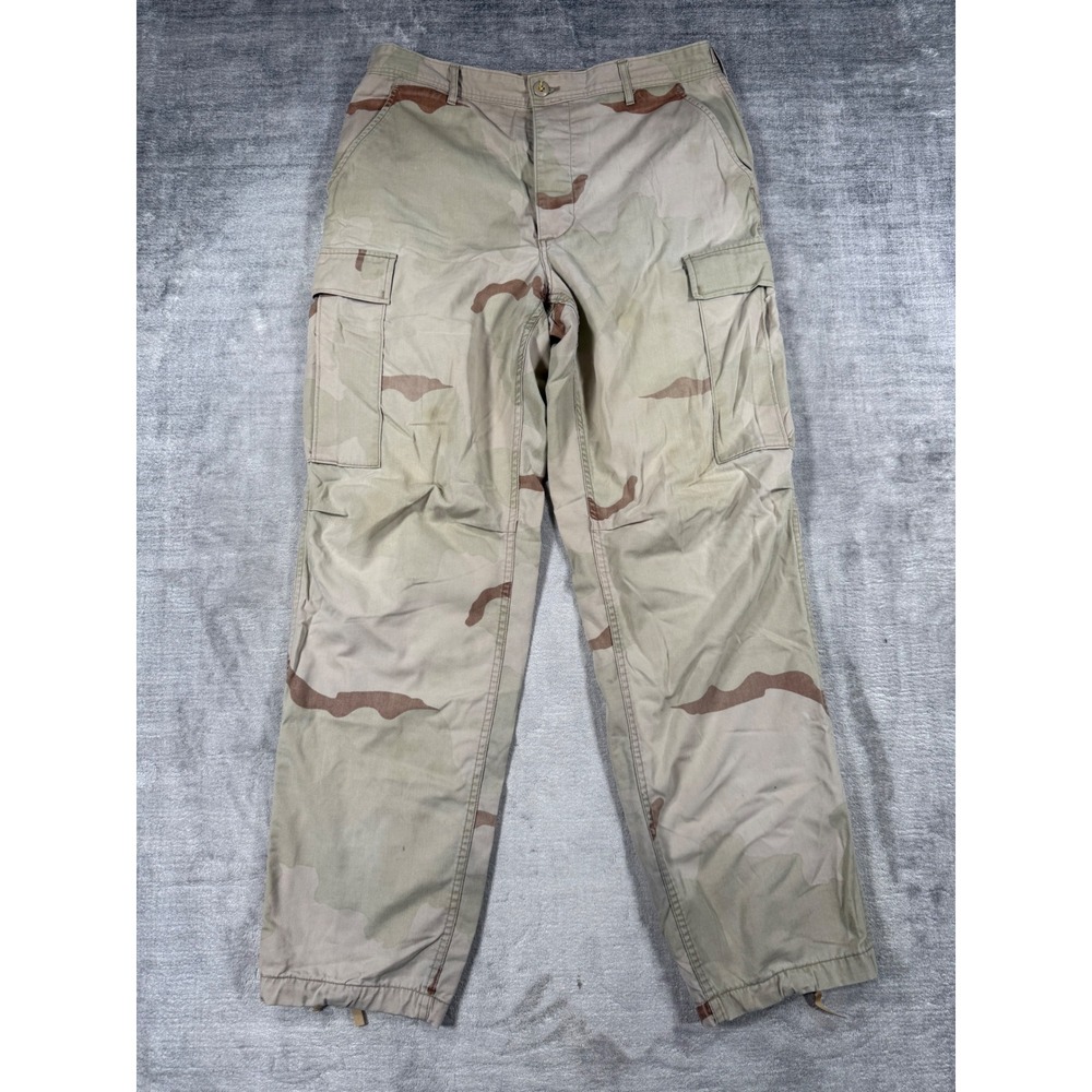 US Military Cargo Pants Mens Medium Regular Vtg 3 Color Desert Camo Tactical BDU